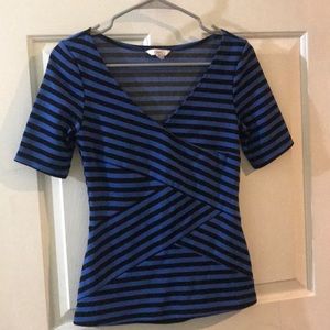Blue and Black Striped Dress Shirt